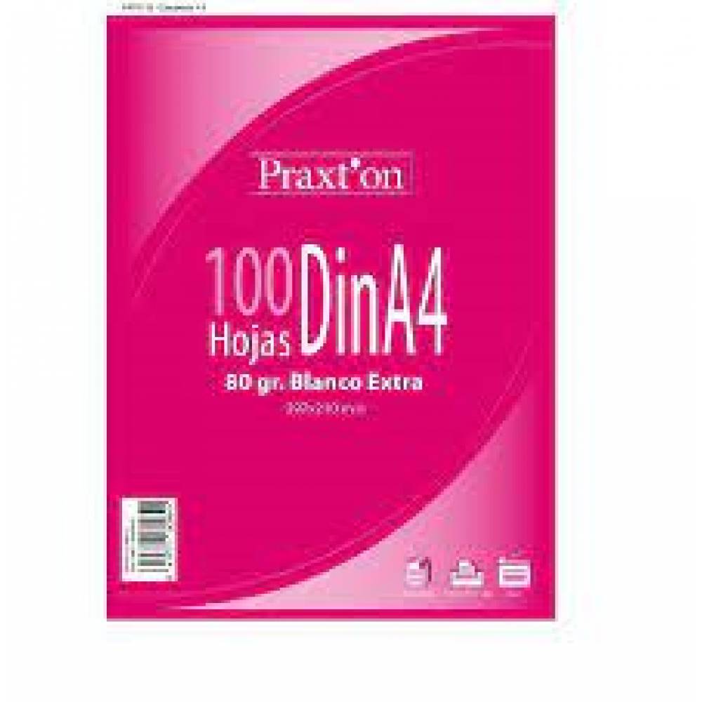 PAPEL A-4 80 gr 100 H LISO PRAXTON