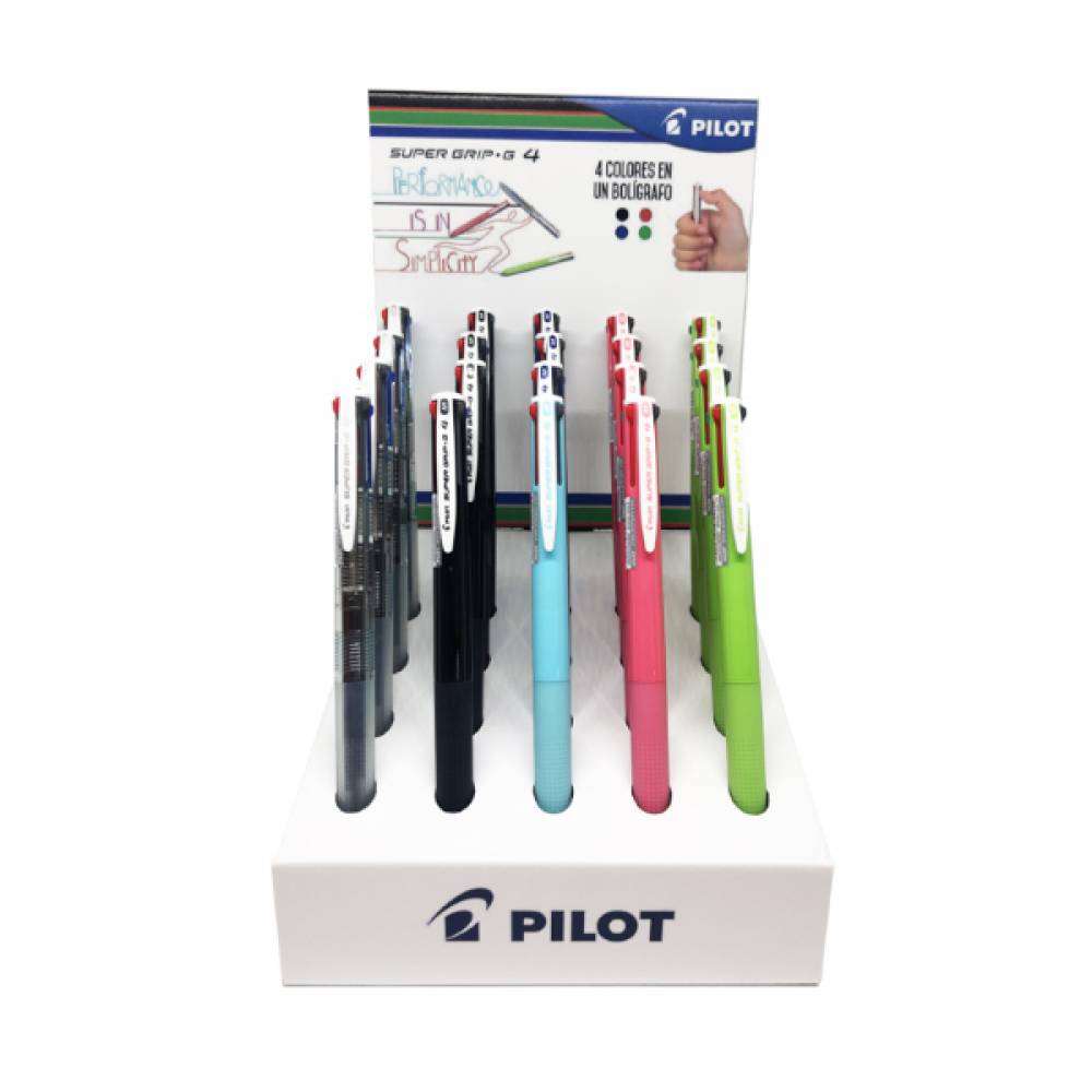 BOLIGRAFO PILOT SUPER GRIP 4 COLORES SURTIDO