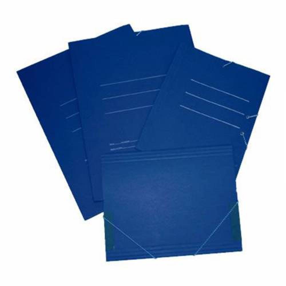 CARPETA CARTON GOMAS Fº AZUL SIN SOLAPAS