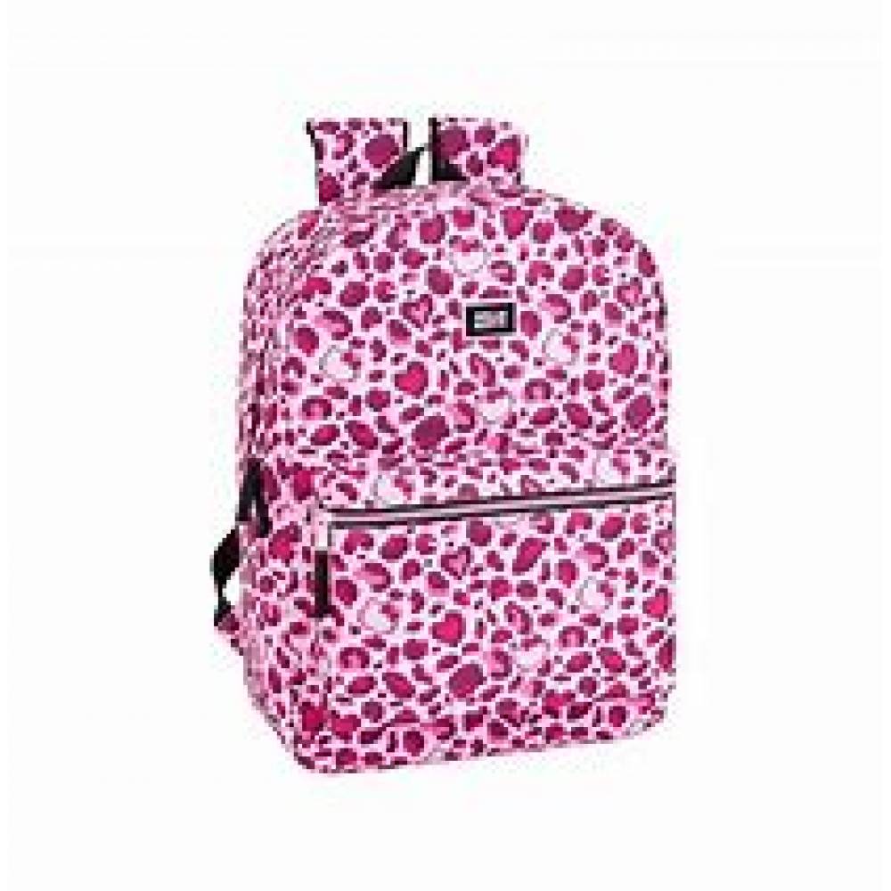 MOCHILA PC SAFTA 43X32 HELLO KITTY LEOPARD