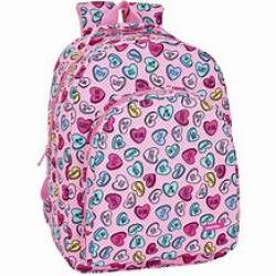 MOCHILA SAFTA 42X32 SWEET HEART PINK