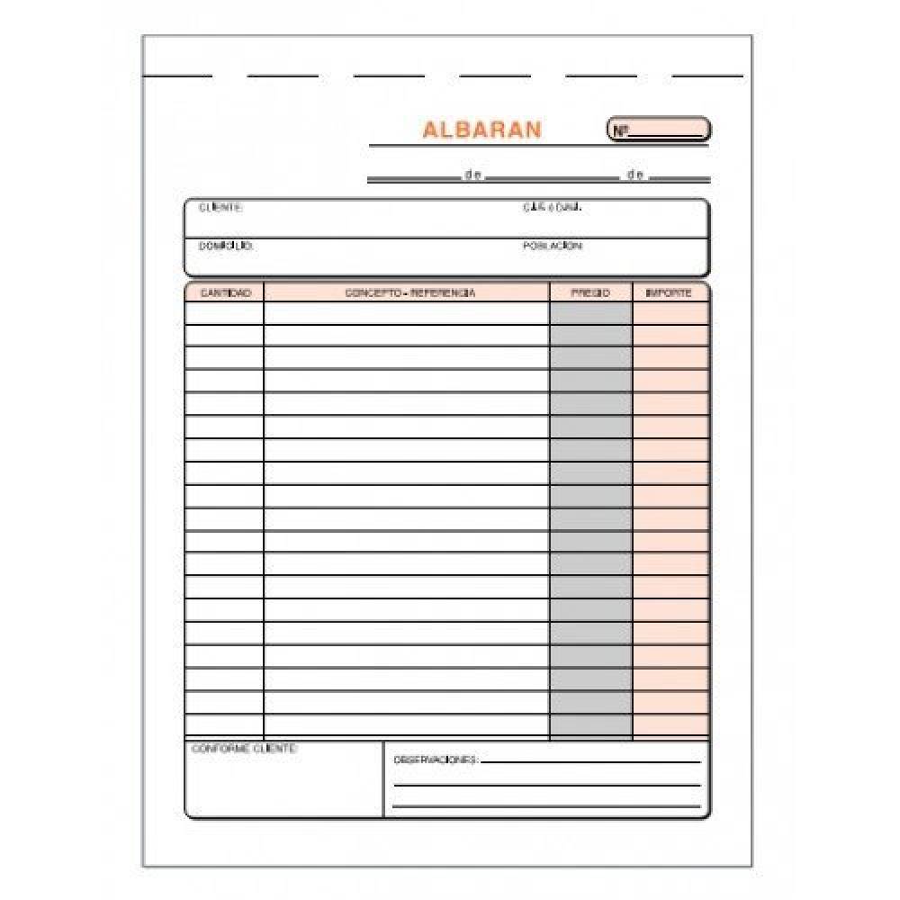 TALONARIO ALBARAN 4º NAT. DUPLICADO T-120