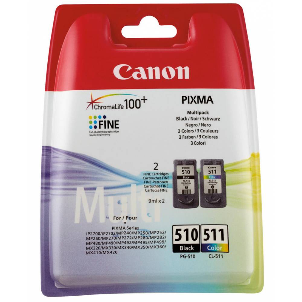 CARTUCHO PACK CANON CL511 / PG510 COLOR/NEGRO