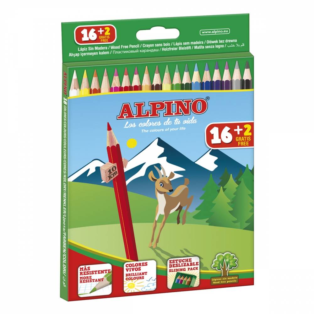 LAPIZ ALPINO LARGO C-18 COLORES