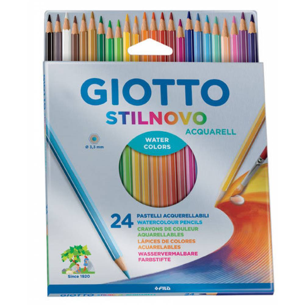 LAPIZ ACUARELA GIOTTO STYLNOVO 24 COLORES SURTIDOS