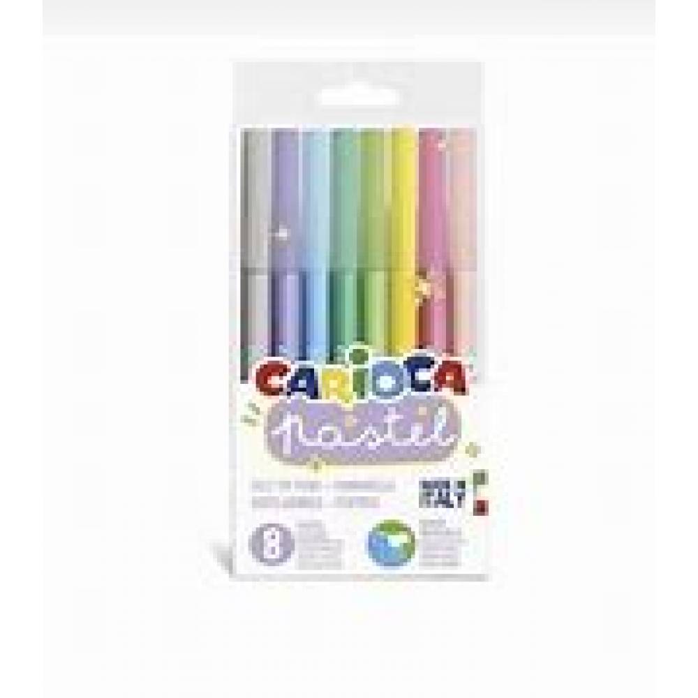 ROTULADORES PASTEL BOLSA PVC 8 UNIDADES