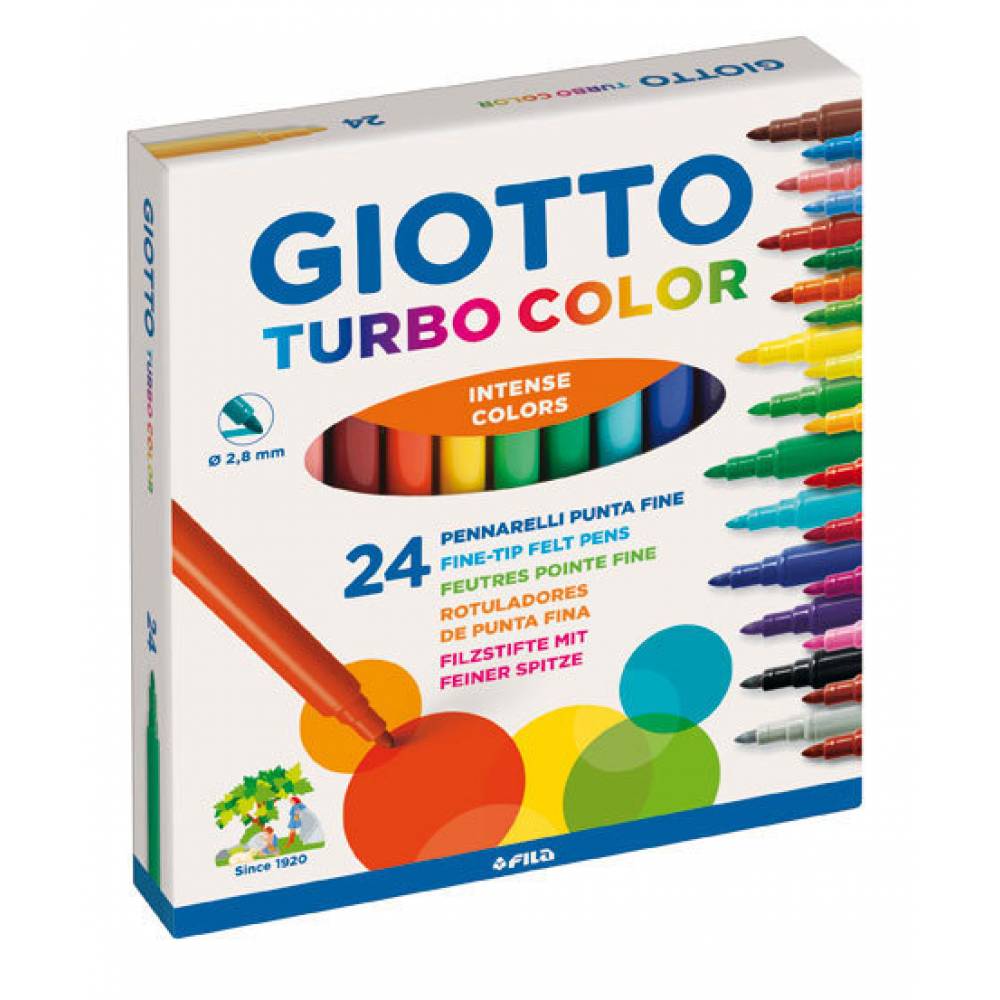 ROTULADOR GIOTTO TURBO COLOR FINO 24 COLORES SURTIDOS