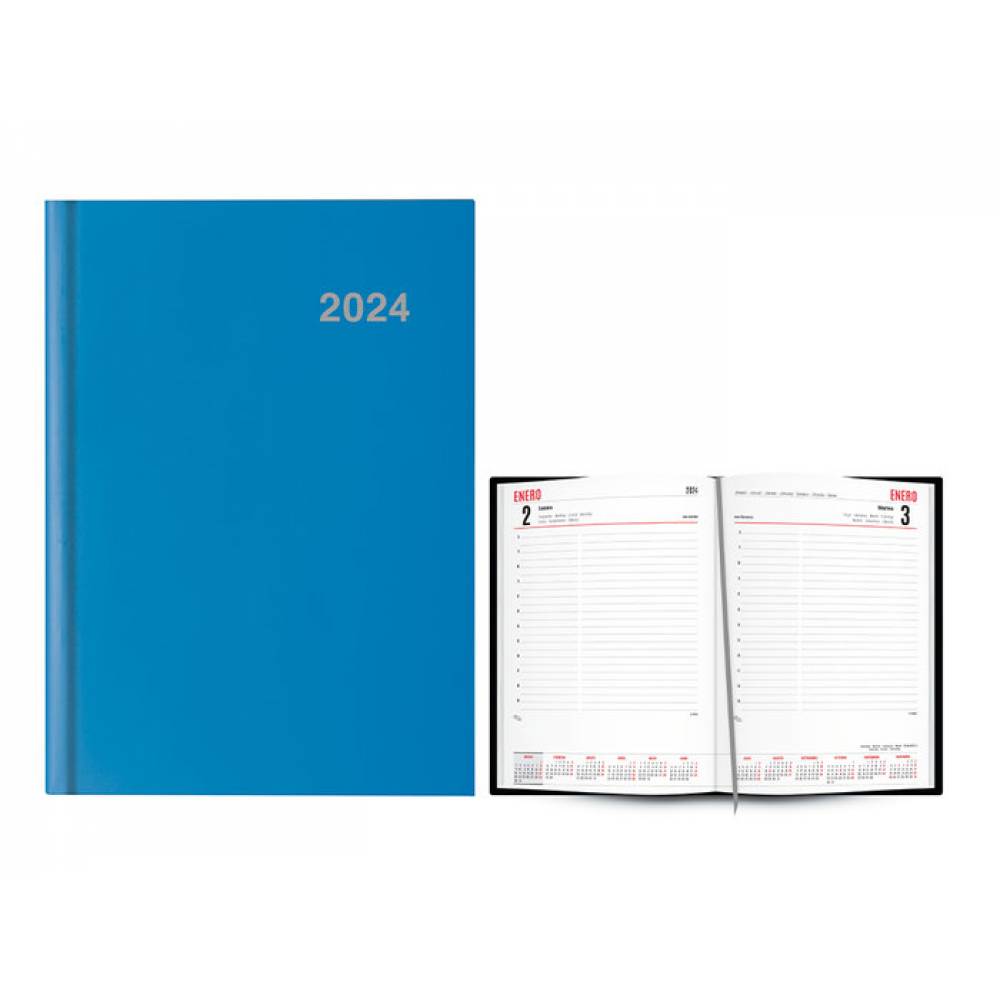 AGENDA ANUAL 2024 PARIS DP 15X21 AZUL CLARO