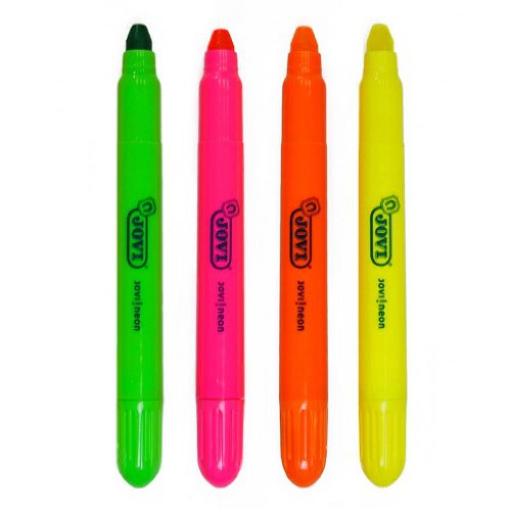 ROTULADOR JOVI FLUOR CERA NEON 4 COLORES