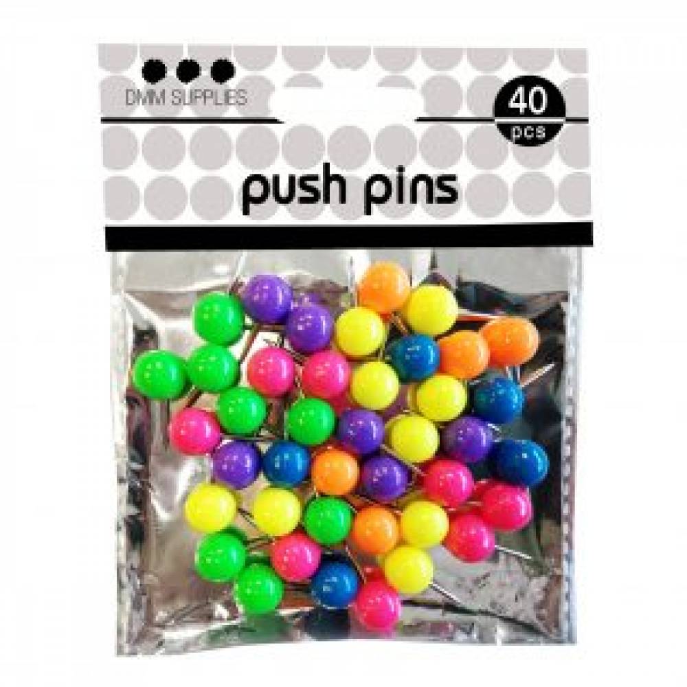 PUSH PIN REDONDO MULTICOLOR DMM 40 UND