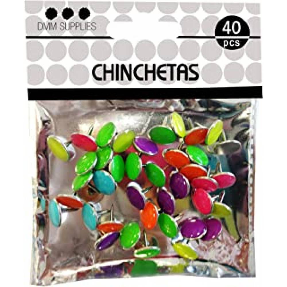 CHINCHETAS MULTICOLOR 40 UDS DMM