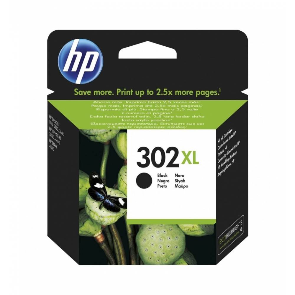 CARTUCHO  HP 302XL NEGRO ORIGINAL F6U65AE